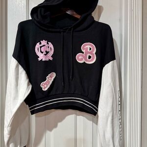 Barbie Black and White Hoodie with Pink Details